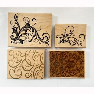 4 - Wooden Large Format Rubber Stamps